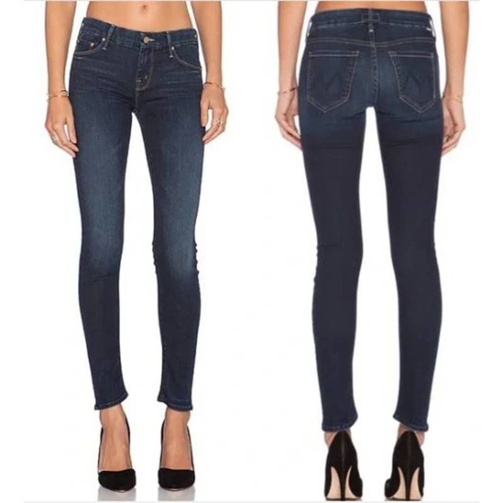 Mother The Looker Jaded Denim Size 25 Dark Wash Skinny Jeans